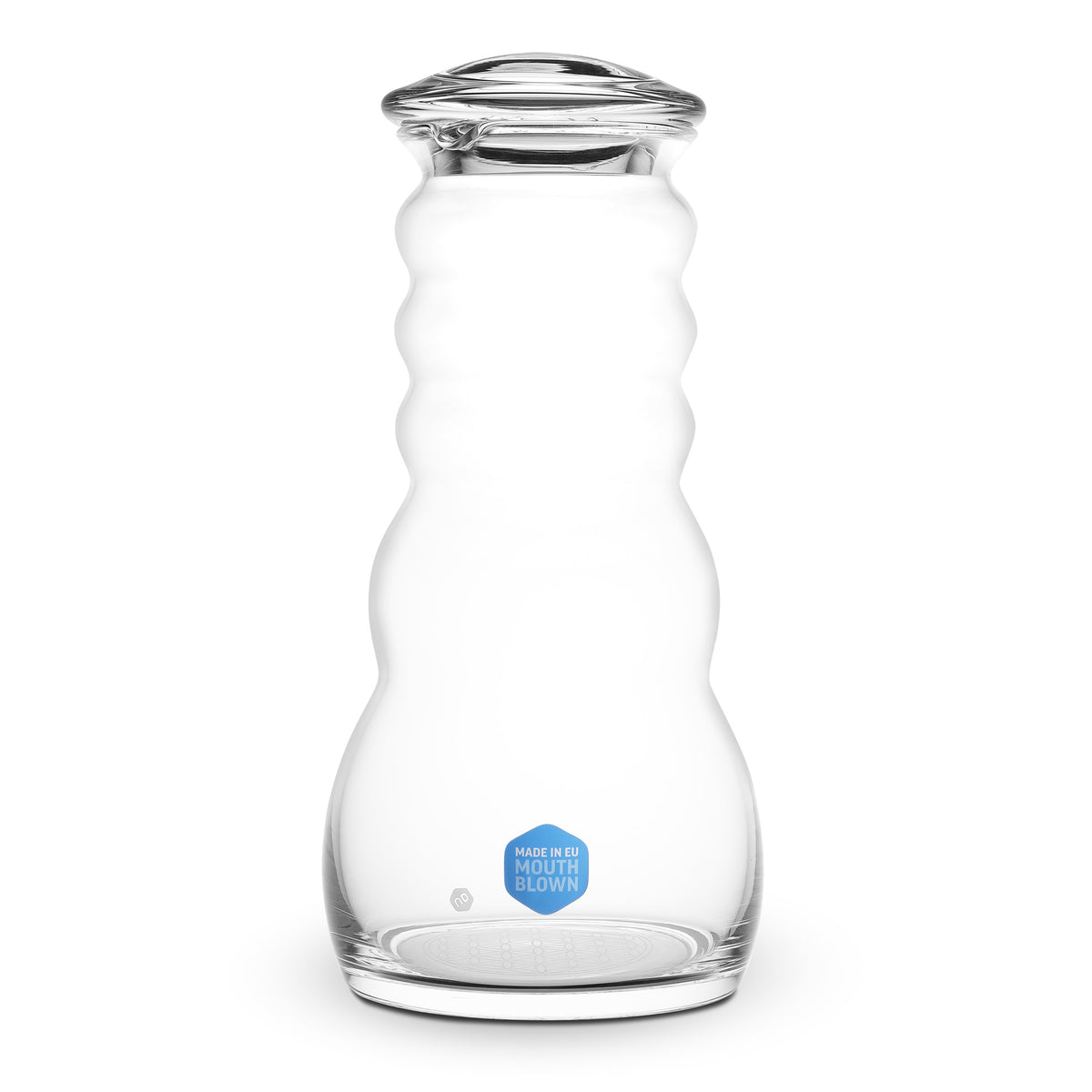 Cadus 1L white Flower of Life mouth-blown jug